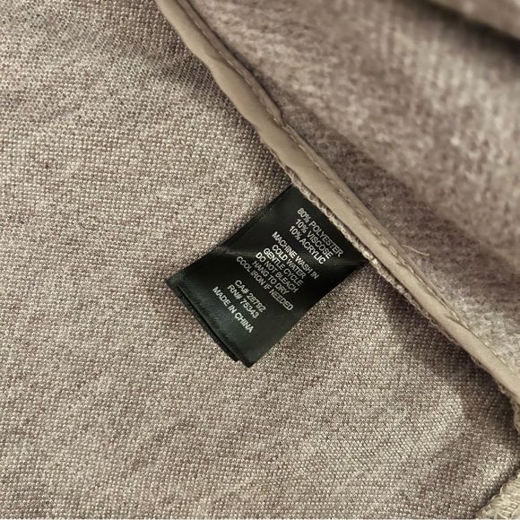 JOIE Herringbone Blazer Coat Jacket Gray Taupe Open Front Knit Pockets Sz L - Picture 3 of 3